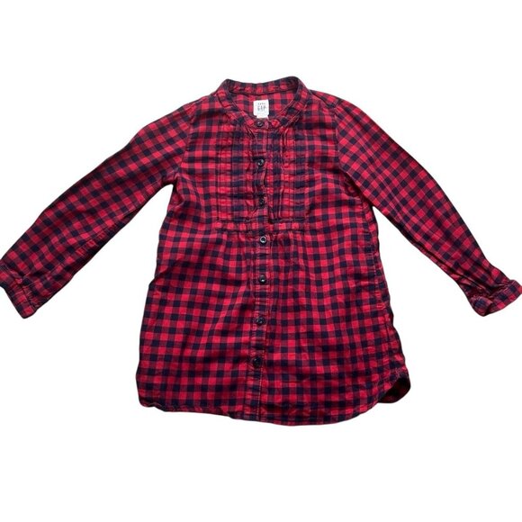 GAP Other - Baby Gap Girls Red and Navy Plaid Tunic Top Size 5 Years
